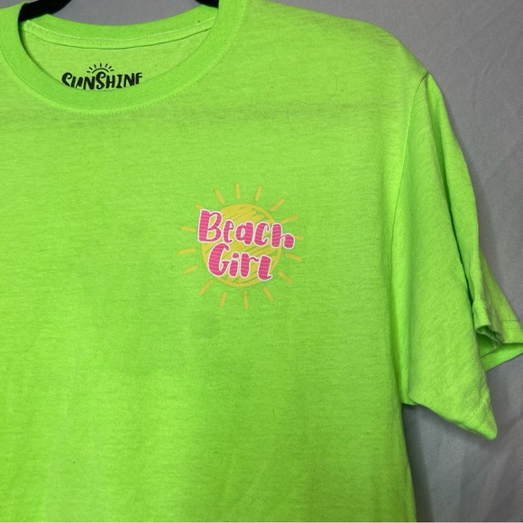 Sunshine Raised Neon Green Beach Shirt - Picture 3 of 7